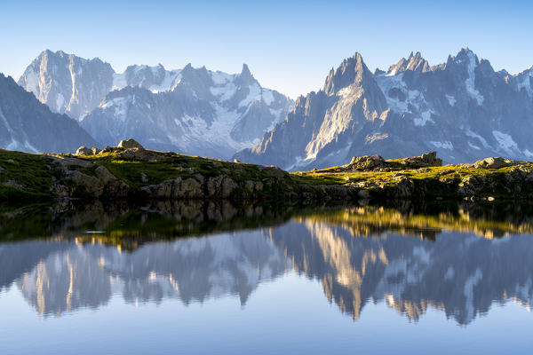 Lac des Chèserys in Chamonix Valley, Chamonix Mont Blanc, Haute-Savoie, France