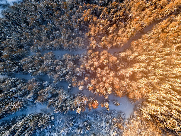 Sunrise in Brescia prealpi, Brescia province, Lombardy district, Italy.