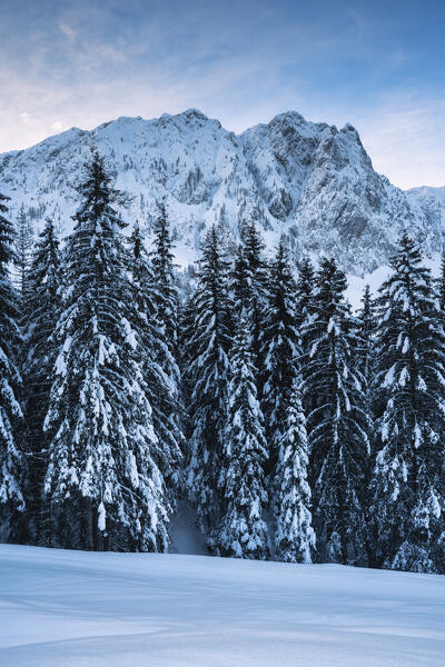 Sunrise in Schilpario, Seriana valley in Bergamo province, Lombardy district, Italy, Europe.