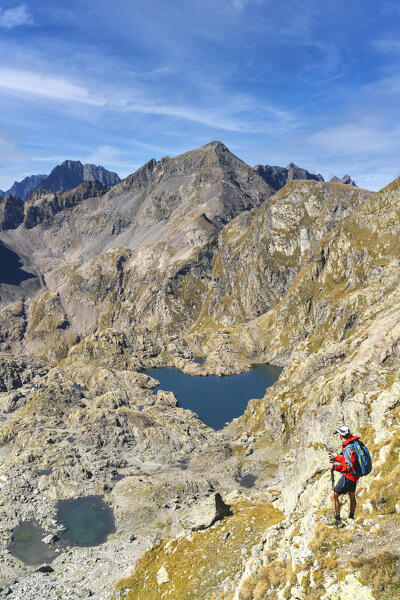 The heart of Orobie alps, Gelt lake in Seriana valley, Bergamo province in Lombardy district, Italy,