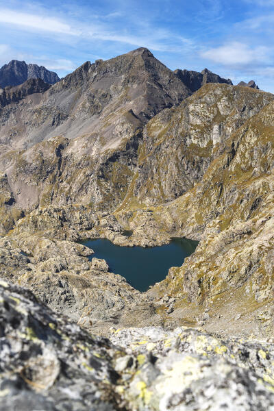 The heart of Orobie alps, Gelt lake in Seriana valley, Bergamo province in Lombardy district, Italy,