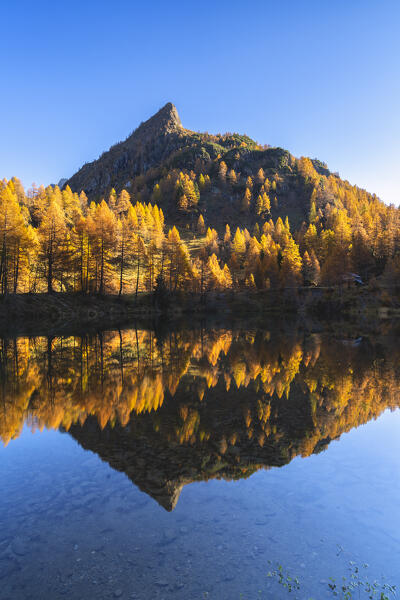 Autumn season in Orobie Alps, Carona in Brembana valley, Bergamo province in Lombardy district, Italy.