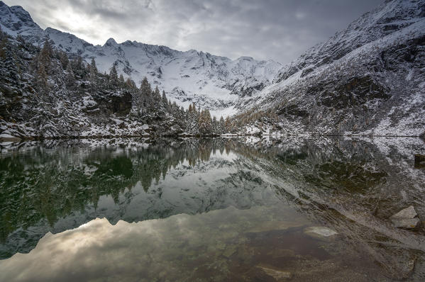 Aviolo lake in Adamello Park, province of Brescia, Lombardia, Italy