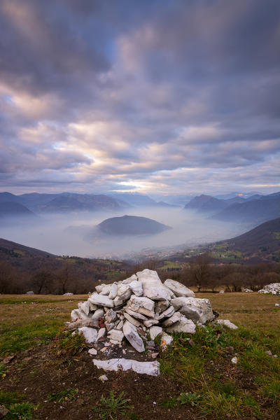 Colmi of Sulzano, province of Brescia, iseo lake, Lombardia,  Italy