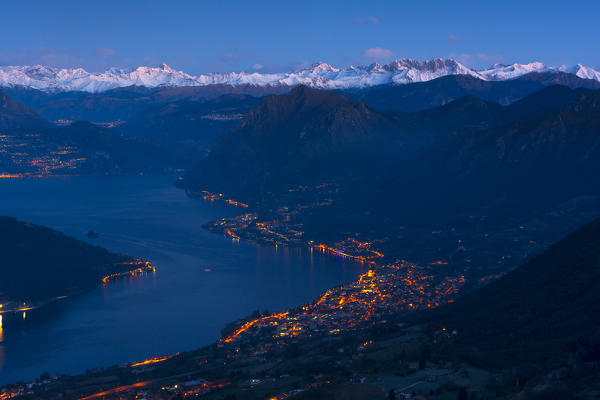 Iseo lake at dawn, province of Brescia, Lombardia, Italy