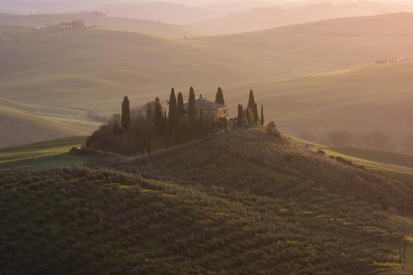 Val d'Orcia, province of Siena, Tuscany, Italy.