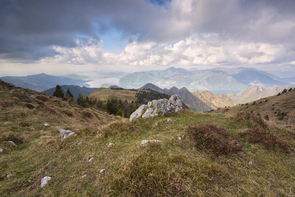 Europe, Italy, landscapes from Mount Guglielmo, province of Brescia.