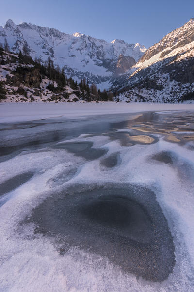 Aviolo lake at Thaw, Adamello park, province of Brescia, Italy.