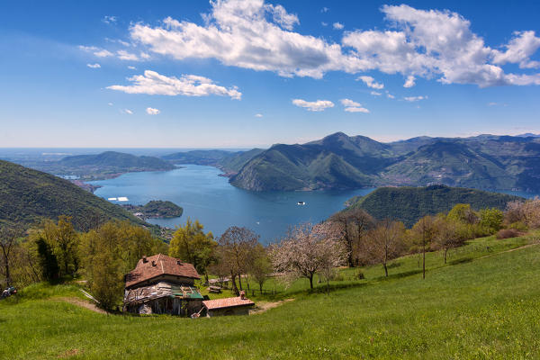 Europe, Italy, Iseo lake in province of Brescia.