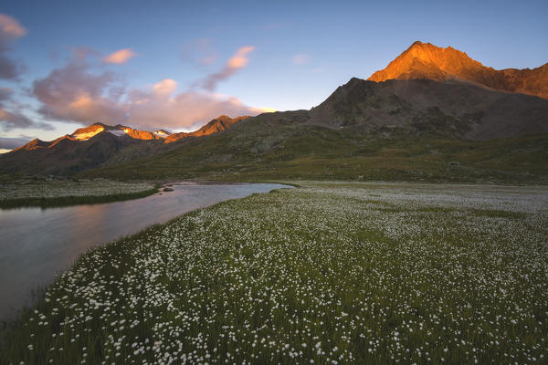 Gaviapass at sunset, Brescia province, Lombardy, Italy.