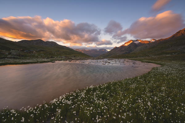 Gaviapass at sunset, Brescia province, Lombardy, Italy.