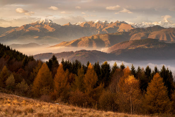 Mount Arera at sunset, bergamo province, Lombardy district, Italy, Europe.