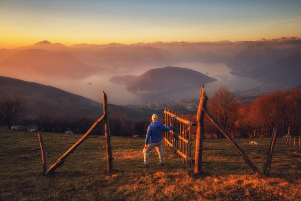 Iseo lake, Brescia province, Italy, Lombardy district, Europe.