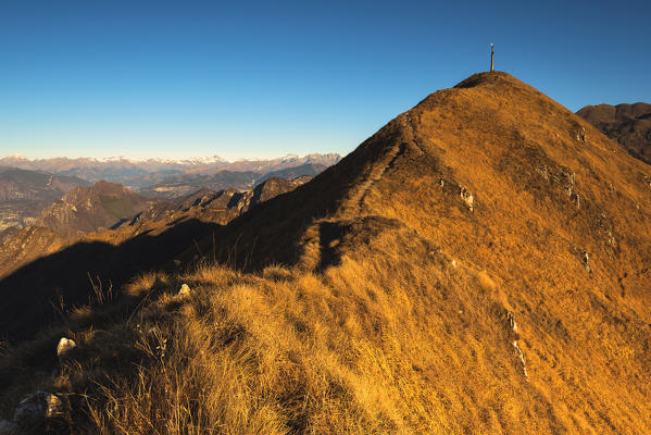 Profile at dawn, Brescia Prealpi, Brescia province, Lombardy district, Italy, Europe.