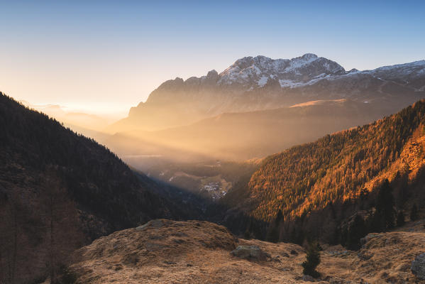 Scalve valley at sunrise, Bergamo province, Lombardy district, Italy, Europe.