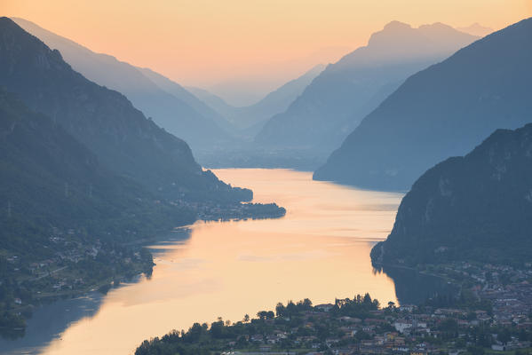 Landscape of Idro lake, Brescia province in Italy, Lombardy district, Europe.