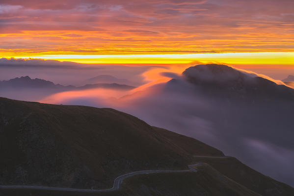 Mount Maniva at sunrise, Province of Brescia, Lombardy, Italy