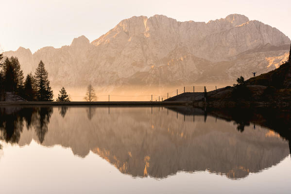 Gleno dam in Scalve Valley, Lombardy, Bergamo province, Italy.