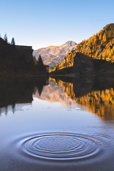 Gleno dam in Scalve Valley, Lombardy, Bergamo province, Italy.