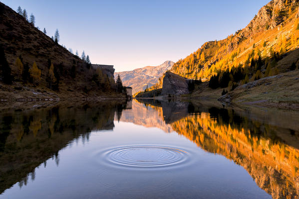 Gleno dam in Scalve Valley, Lombardy, Bergamo province, Italy.