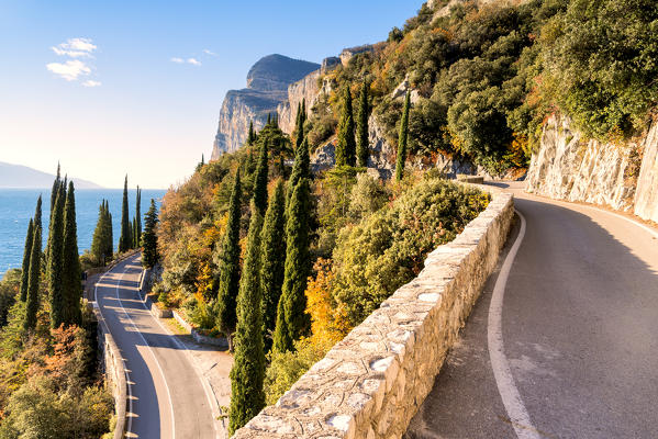 Gardesana Occidentale scenic route, Lake Garda, province of Brescia, Lombardy, Italy