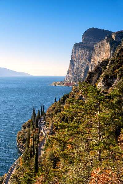 Gardesana Occidentale scenic route, Lake Garda, province of Brescia, Lombardy, Italy