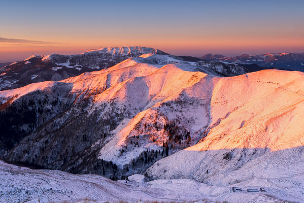 Sunrise in Adamello park, Lombardy district, Brescia province, Italy.