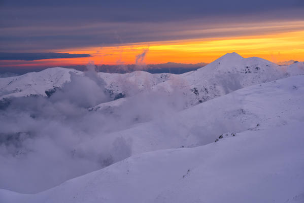 winter season, Lombardy district, Brescia province, Italy.