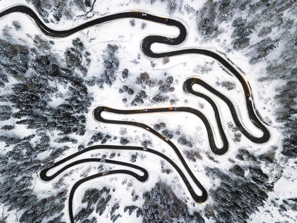 Maloja pass aerial view, Maloja Pass, Engadin, canton of Graubunden, Switzerland