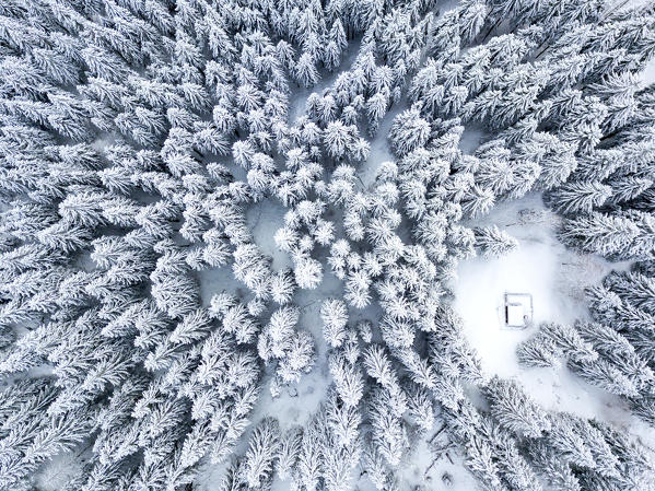 Aerial view, Maloja Pass, Engadin, canton of Graubunden, Switzerland