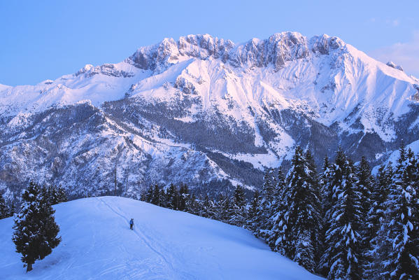 Sunrise in Orobie alps, Lombardy district, Bergamo province, Italy, Europe.