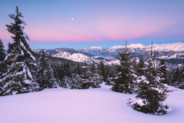 Sunrise in Orobie alps, Lombardy district, Bergamo province, Italy, Europe.