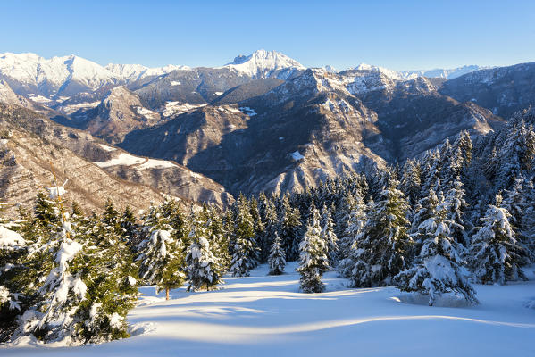 Sunrise in Orobie alps, Lombardy district, Bergamo province, Italy, Europe.