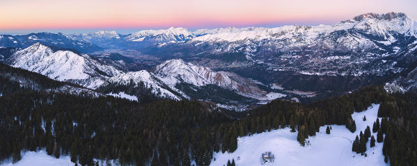 Sunrise in Orobie alps, Lombardy district, Bergamo province, Italy, Europe.