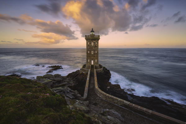 Kermorvan Lighthouse, Le Conquet, Brest, Finistère departement, Bretagne - Brittany, France, Europe