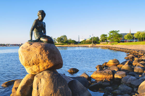 The Little Mermaid, Copenhagen, Hovedstaden, Denmark, Northern Europe.