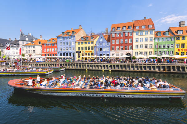 Nyhavn, Copenhagen, Hovedstaden, Denmark, Northern Europe.