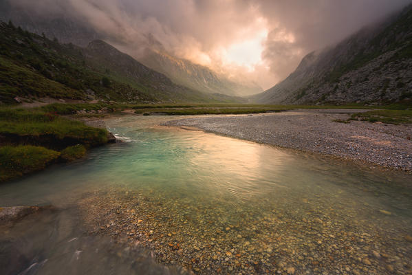 Adamè valley in Adamello park, Vallecamonica, Italy, Lombardy district, Brescia province.