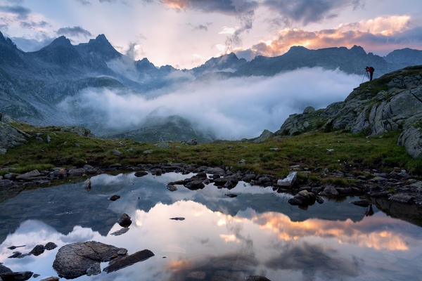 The photographer, Adamello Brenta Natural park in Trentino alto Adige, Italy.