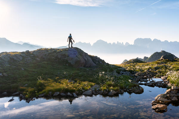 The photographer, Adamello Brenta Natural park in Trentino alto Adige, Italy.