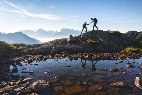 Mountain moments in Adamello Brenta Natural park in Trentino alto Adige, Italy.