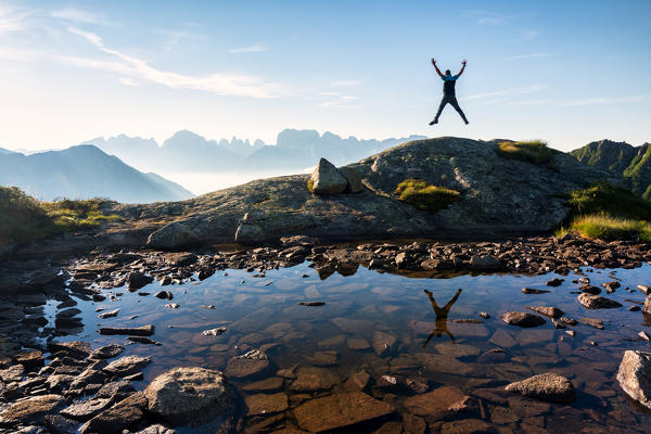 Mountain moments in Adamello Brenta Natural park in Trentino alto Adige, Italy.