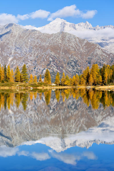 San Giuliano lake in Adamello Brenta Natural park, Trentino Alto Adige district, Unesco World Heritage site in Italy.