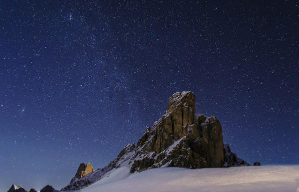 Ra Gusela, Giau Pass, Cortina d'Ampezzo, Dolomiti, Dolomites, Veneto, Italy. Giau Pass