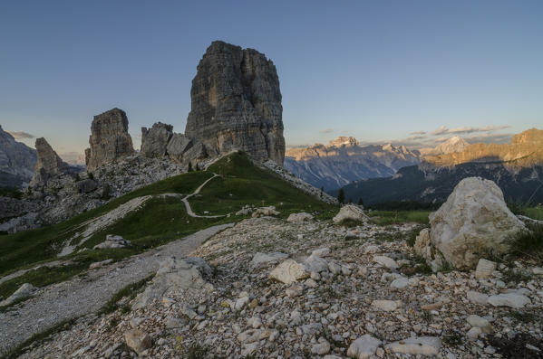 Cinque Torri, Falzarego Pass, Cortina d'Ampezzo, Dolomiti, Dolomites, Veneto, Italy. Cinque Torri