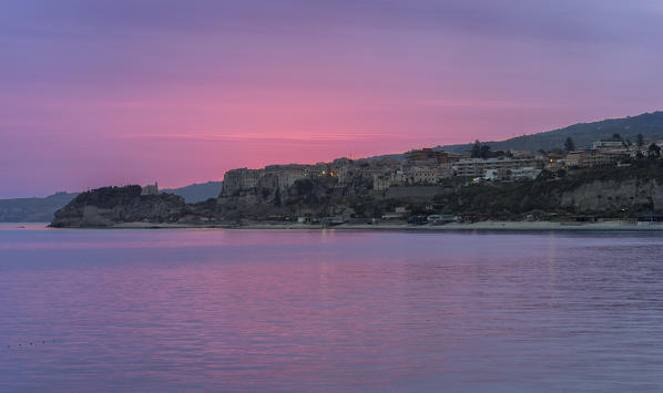 A pink dawn at Tropea. Tropea, Calabria, Italy.