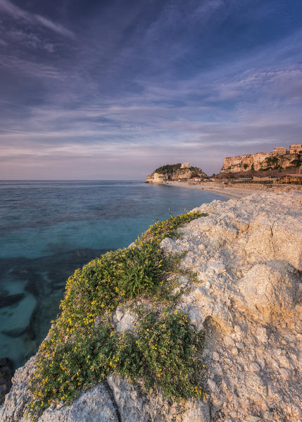 Last light of the sunset in Tropea. Tropea, Calabria, Italy.