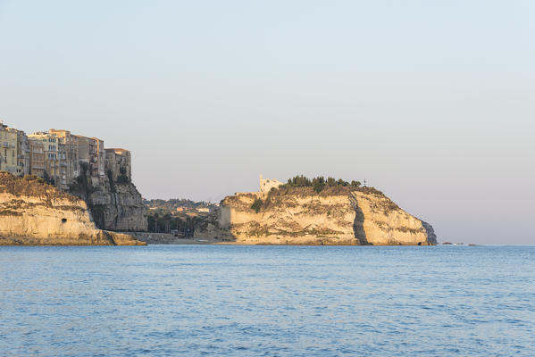 Tropea, Province of Vibo Valentia, Calabria, Italy. Tropea seen from Tyrrhenian Sea.