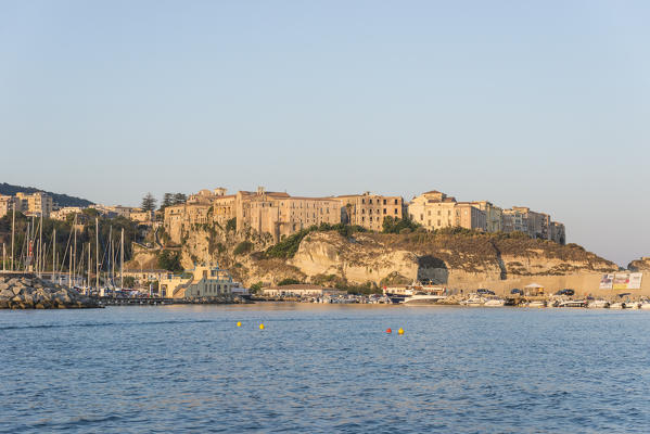 Tropea, Province of Vibo Valentia, Calabria, Italy. Tropea seen from Tyrrhenian Sea.