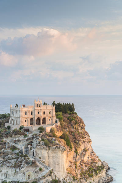 Tropea, Province of Vibo Valentia, Calabria, Italy. Santa Maria dell'Isola at dusk